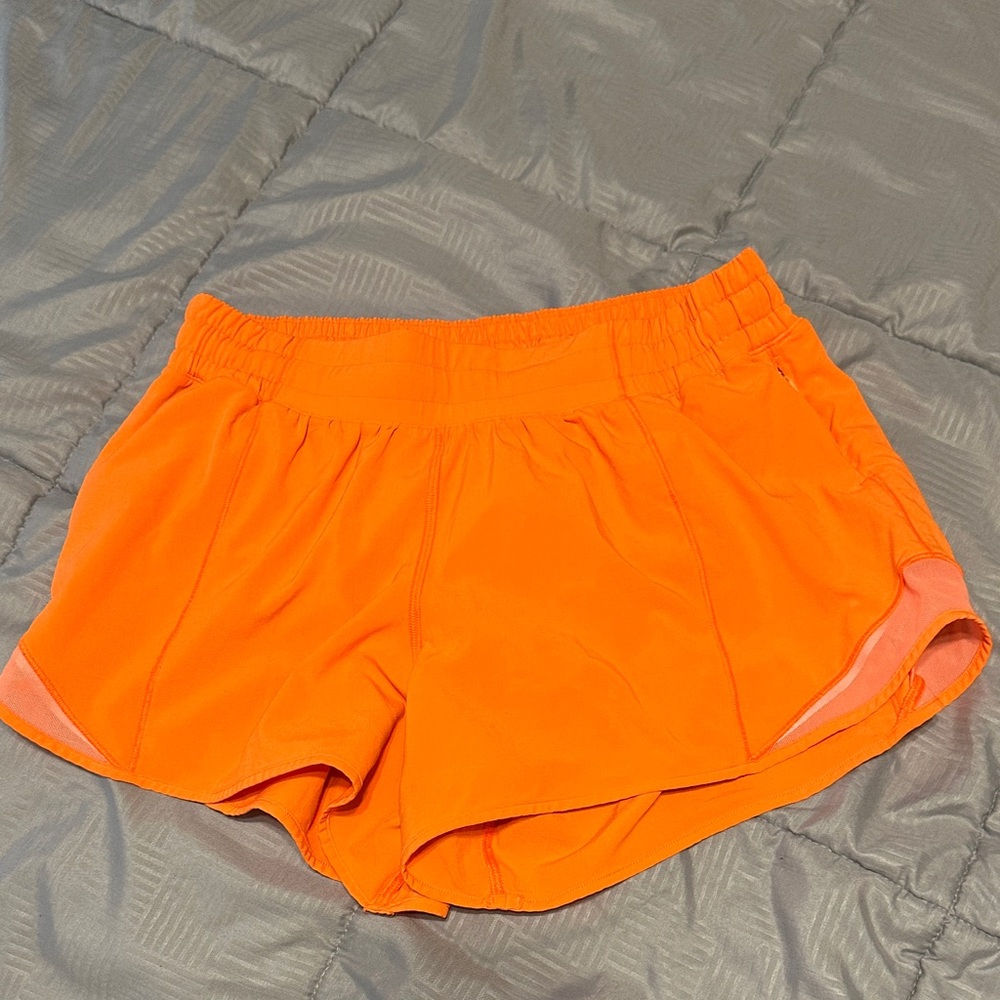 lululemon athletica Bright Orange Athletic Shorts